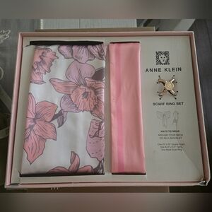 Anne Klein Floral Scarf Ring Set
